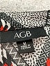 AGB 100% Polyester Argyle Gray Long Sleeve Blouse Size M - photo 7