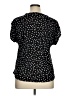 Vintage Rose Polka Dots Black Short Sleeve Blouse Size XL - photo 2