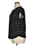 Vintage Rose Polka Dots Black Short Sleeve Blouse Size XL - photo 5