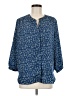 Jachs Girlfriend 100% Polyester Blue 3/4 Sleeve Blouse Size M - photo 1