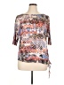 New Directions Silver Short Sleeve Blouse Size 1X - photo 1