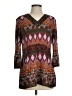 DressBarn 100% Polyester Brown 3/4 Sleeve Blouse Size S - photo 1
