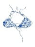 Unbranded Floral Blue Swimsuit Top Size XS - photo 1