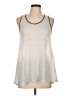 Hem & Thread 100% Polyester Silver Sleeveless Blouse Size L - photo 1
