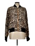 ATM 100% Silk Animal Print Gold Black Jacket Size L - photo 1