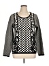 Sioni Houndstooth Black Pullover Sweater Size XL - photo 1