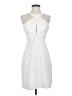 Halston 100% Polyester Solid White Cocktail Dress Size 2 - photo 1
