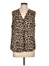 Vince Camuto 100% Polyester Animal Print Brown Sleeveless Blouse Size L - photo 1
