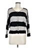 Assorted Brands Stripes Gray 3/4 Sleeve Blouse Size M - photo 1