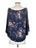 LUQ Blue 3/4 Sleeve Blouse Size S - photo 2
