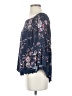 LUQ Blue 3/4 Sleeve Blouse Size S - photo 5