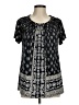 Style&Co Black Short Sleeve Blouse Size M - photo 1
