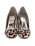 Alfani 100% Leather Animal Print Brown Ivory Heels Size 9 - photo 2