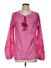 Gold Hawk Pink Long Sleeve Blouse Size S - photo 1