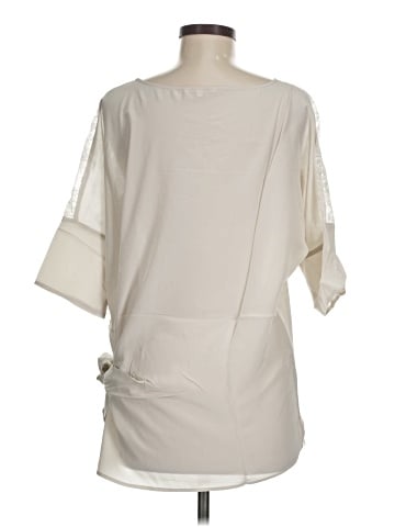 Gold Hawk 3/4 Sleeve Silk Top (view 2)