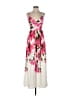 Lavender Brown 100% Polyester Floral Ivory Casual Dress Size XS - photo 1