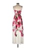 Lavender Brown 100% Polyester Floral Ivory Casual Dress Size XS - photo 2