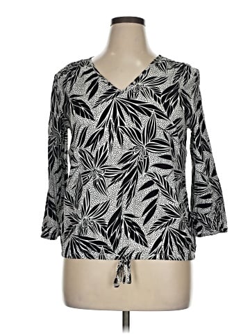Como Black 3/4 Sleeve Blouse (view 1)