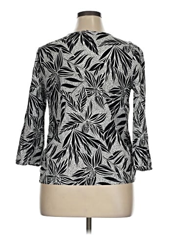 Como Black 3/4 Sleeve Blouse (view 2)