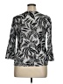 Como Black 100% Rayon Black Gray 3/4 Sleeve Blouse Size XL - photo 2