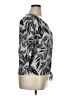 Como Black 100% Rayon Black Gray 3/4 Sleeve Blouse Size XL - photo 4