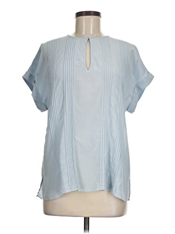 Lafayette 148 New York Short Sleeve Silk Top (view 1)