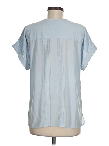 Lafayette 148 New York Short Sleeve Silk Top (view 2)