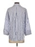Zara Stripes Blue 3/4 Sleeve Button-Down Shirt Size XS - photo 2