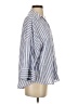 Zara Stripes Blue 3/4 Sleeve Button-Down Shirt Size XS - photo 4