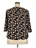 Monday Fun 100% Rayon Black 3/4 Sleeve Blouse Size 2X - photo 2