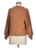 Line & Dot Solid Tan Turtleneck Sweater Size L - photo 1