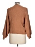 Line & Dot Solid Tan Turtleneck Sweater Size L - photo 2