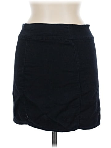 7 For All Mankind Denim Skirt (view 2)