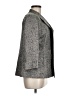 Eileen Fisher 100% Silk Chevron-herringbone Gray Coat Size M - photo 4