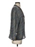 Tolani 100% Silk Gray 3/4 Sleeve Silk Top Size S - photo 4