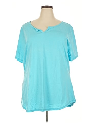 Just My Size Short Sleeve Henley (view 1)