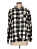 Old Navy 100% Cotton Plaid Black Long Sleeve Button-Down Shirt Size M (tall) - photo 1