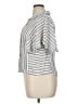 C established 1946 100% Rayon Stripes Silver Short Sleeve Blouse Size XL - photo 5
