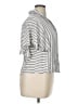 C established 1946 100% Rayon Stripes Silver Short Sleeve Blouse Size XL - photo 4