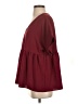 Entro 100% Polyester Burgundy Short Sleeve Blouse Size S - photo 5