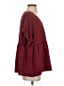 Entro 100% Polyester Burgundy Short Sleeve Blouse Size S - photo 4
