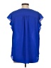 Chaus 100% Polyester Blue Short Sleeve Blouse Size S (estimated) - photo 2