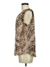 Ann Taylor LOFT 100% Polyester Animal Print Brown Sleeveless Blouse Size M - photo 5