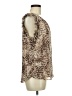 Ann Taylor LOFT 100% Polyester Animal Print Brown Sleeveless Blouse Size M - photo 4