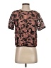 Ann Taylor 100% Polyester Brown Short Sleeve Top Size 0 - photo 1
