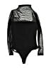 Unbranded Solid Black Bodysuit Size M - photo 2