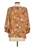 PREMISE 100% Polyester Orange 3/4 Sleeve Blouse Size M - photo 2