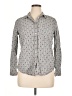 Gap Print Gray Long Sleeve Button-Down Shirt Size XL - photo 1