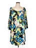 Assorted Brands 100% Polyester Print Blue Casual Dress Size M - photo 1