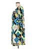 Assorted Brands 100% Polyester Print Blue Casual Dress Size M - photo 5